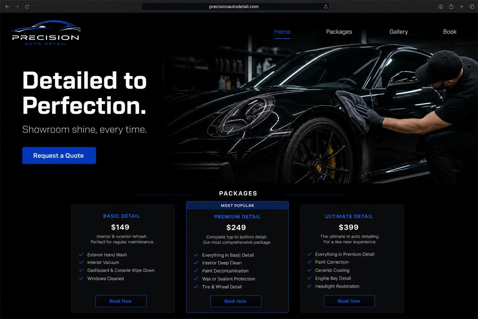Precision Auto Detail desktop preview